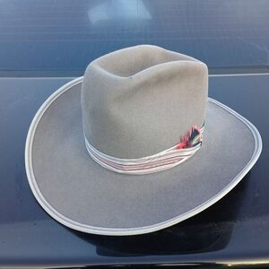 WILD BILLS Gray 5XXXXX Men's Felt Cowboy Hat Size7